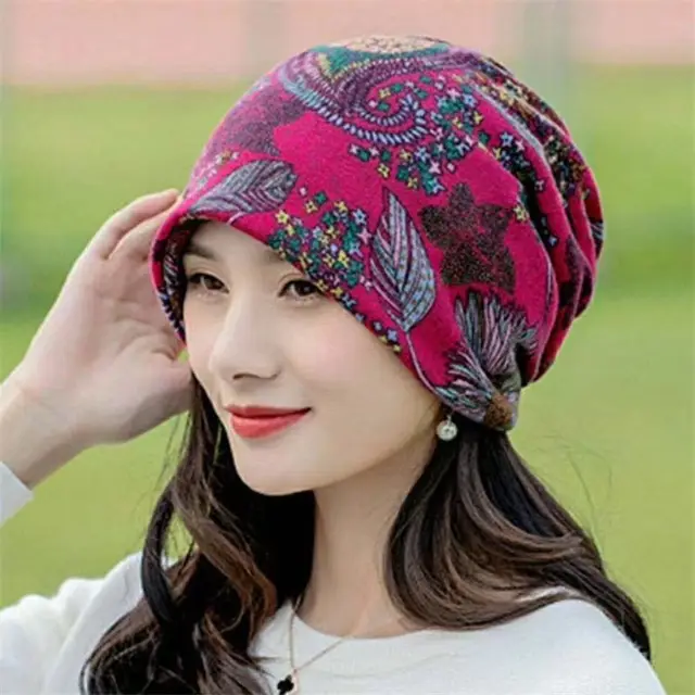 Fashion Ladies Knitted Thick Warm Neck Cap Red - Shop at LoveMi