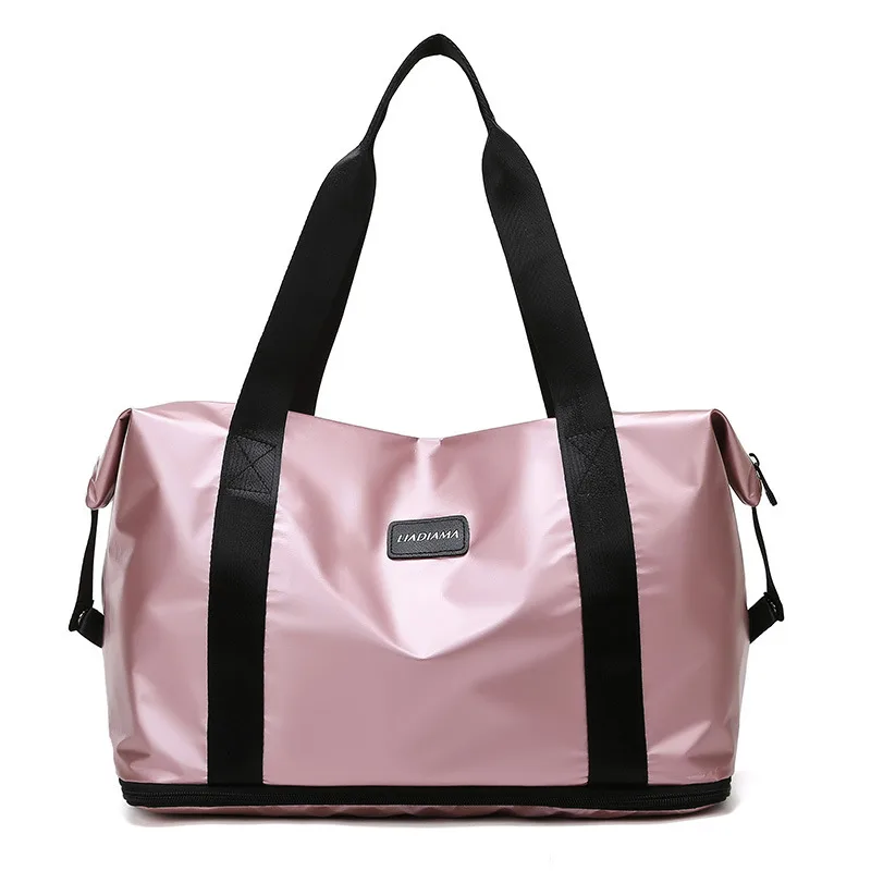 Men's Lightweight One shoulder Contrast Color Travel Bag Pink - Shop at LoveMi