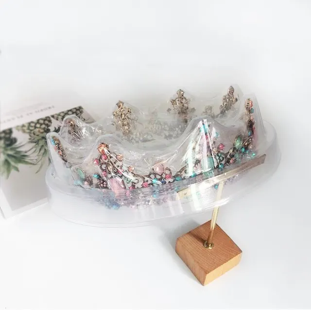 Alloy Big Crown Retro Gold Inlaid Seven Colors Gold - Shop at LoveMi