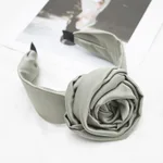 Fabric Fashion Satin Headband Hairpin Hair Accessories - Green