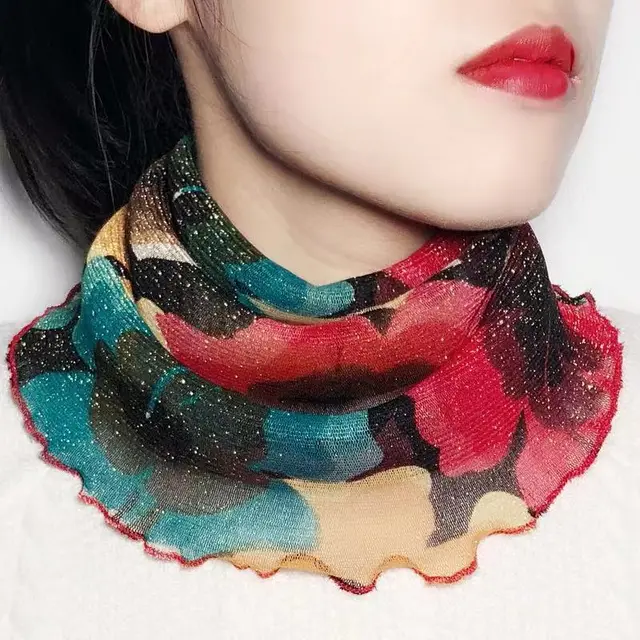Earrings Variety Bib Women's Turtleneck Scarf Face Mask Style10 - Shop at LoveMi