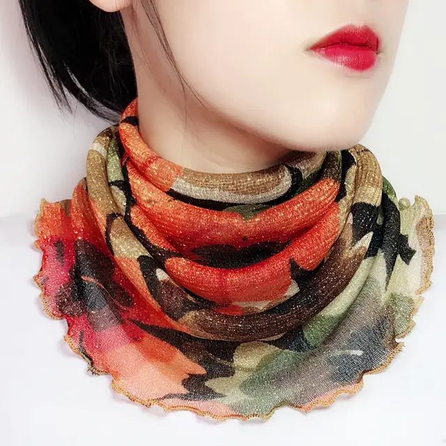 Earrings Variety Bib Women's Turtleneck Scarf Face Mask Style3 - Shop at LoveMi