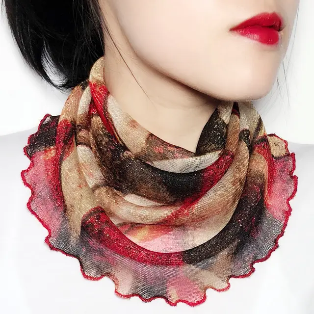 Earrings Variety Bib Women's Turtleneck Scarf Face Mask Style6 - Shop at LoveMi