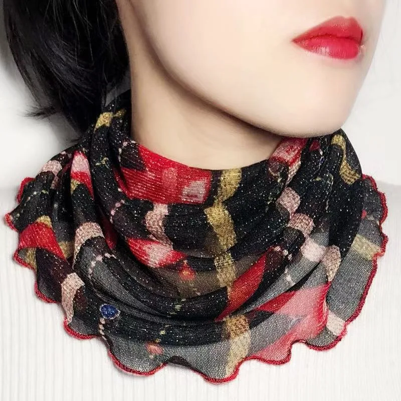 Earrings Variety Bib Women's Turtleneck Scarf Face Mask - Style9