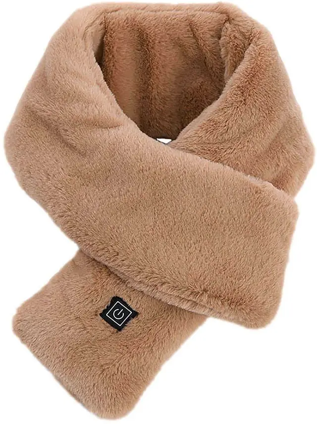 Cervical Spine Rechargeable Neck Scarf For Heating In Winter Camel - Shop at LoveMi
