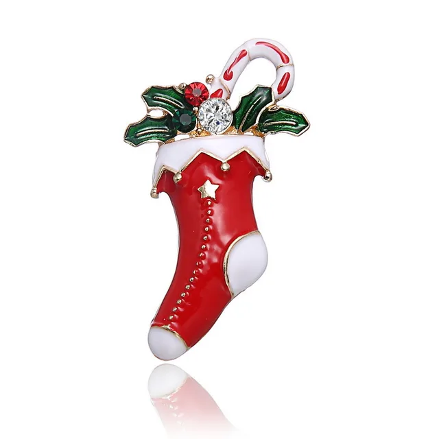 Fashion Color Diamond Bow Tie Wreath Brooch Christmas Gift 08Style - Shop at LoveMi
