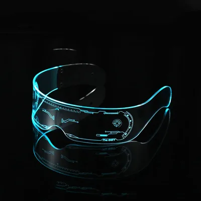 Punk Futuristic Technology Sense Glasses Photo Sci fi Glow Upgraded Version - Shop at LoveMi