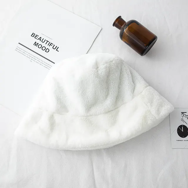 Fashionable Temperament Out All match Winter Plush Hat Cute White - Shop at LoveMi