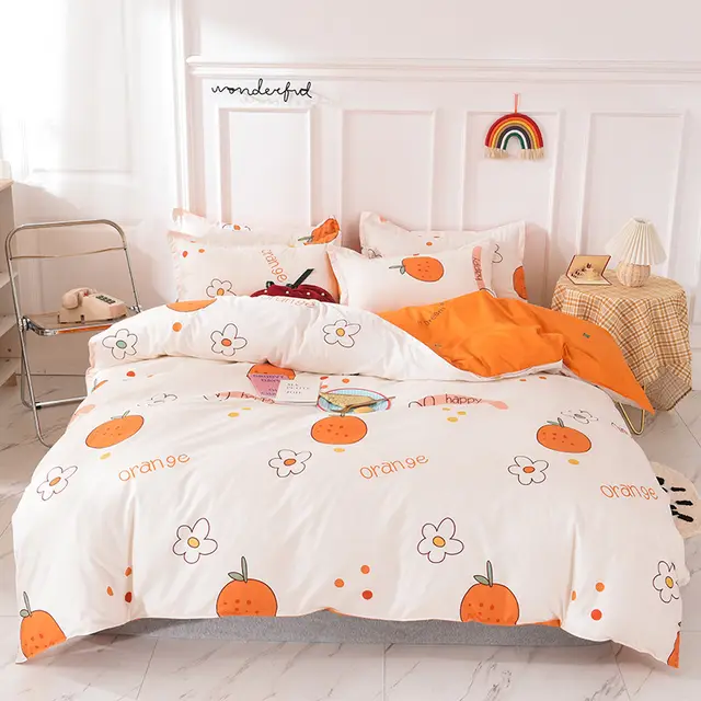 Skin friendly Aloe Cotton Four piece Spring And Summer Bed Sheet Quilt Cover White - Shop at LoveMi