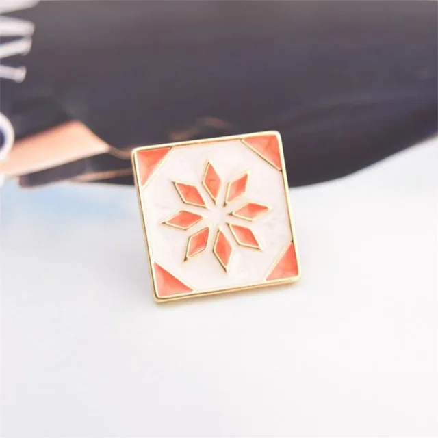 Collar Buckle Collar Pin Female Square Drip Oil - Shop at LoveMi