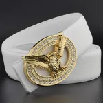 White Leather Gold