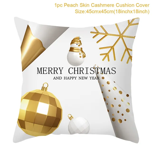 Christmas Printed Throw Pillow Cushion Cover Linen 1Style - Shop at LoveMi