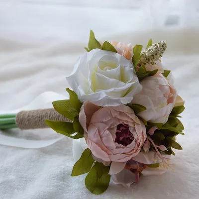 Wedding Supplies Small Bouquet Of Bridesmaids Holding Flowers Vintage Peony - Shop at LoveMi