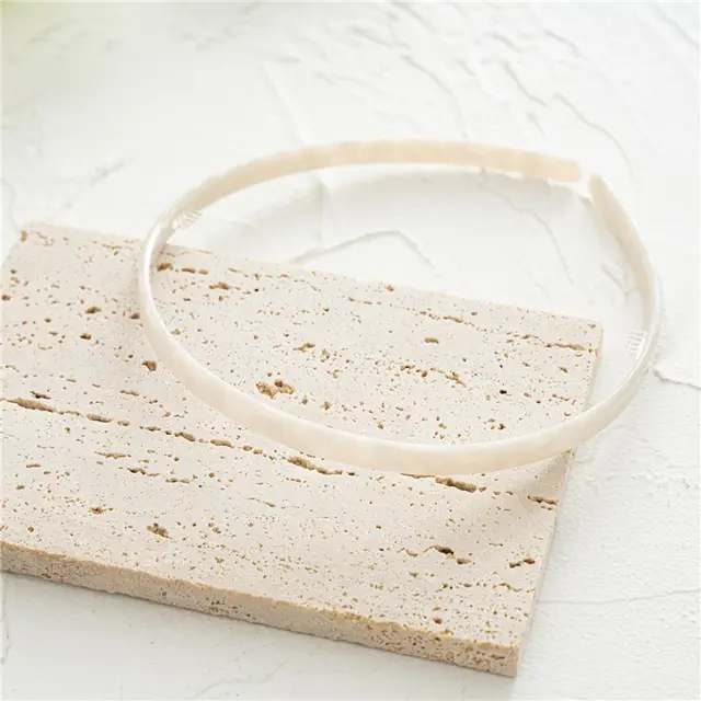 New European And Beautiful Women's Acetate Hair Hoop Accessories Fine Style White - Shop at LoveMi