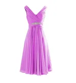 Dignified And Elegant Evening Dress For The Annual Meeting - Violet-Us20
