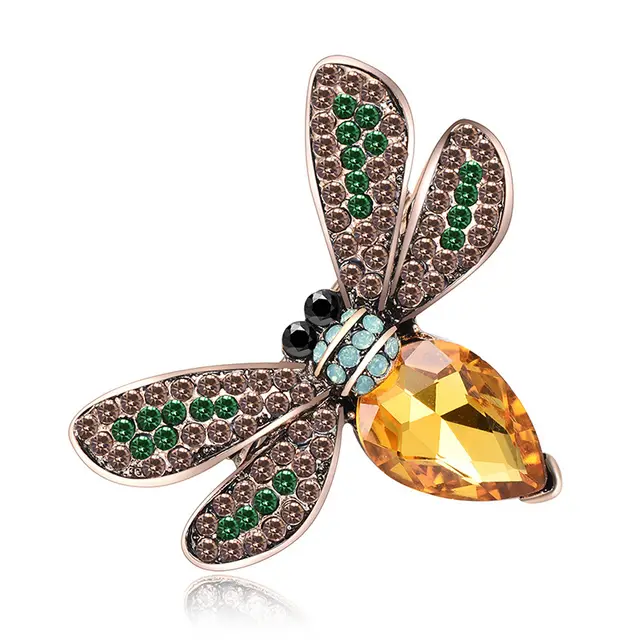 Hot selling Creative Small Bee Corsage Alloy Oil Drop High end Animal Brooch As Shown - Shop at LoveMi