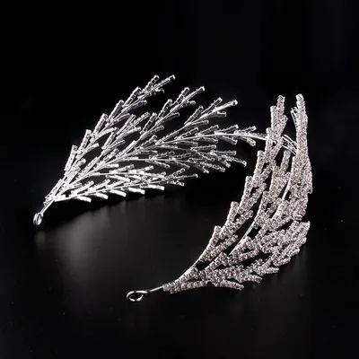 Diamond studded Fairy Bride Hair Accessory Silver - Shop at LoveMi