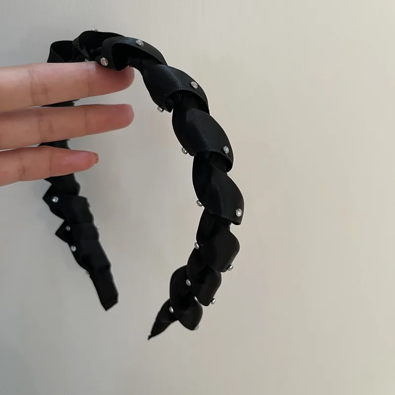 Diamond Headband Super Fairy Retro Temperament All match Black - Shop at LoveMi