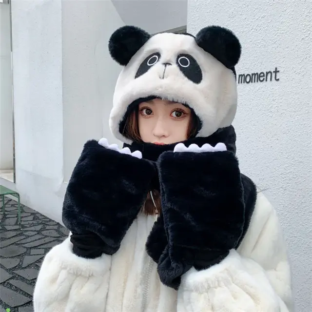 Ladies Winter Hat Scarf Gloves Three piece Suit Black - Shop at LoveMi
