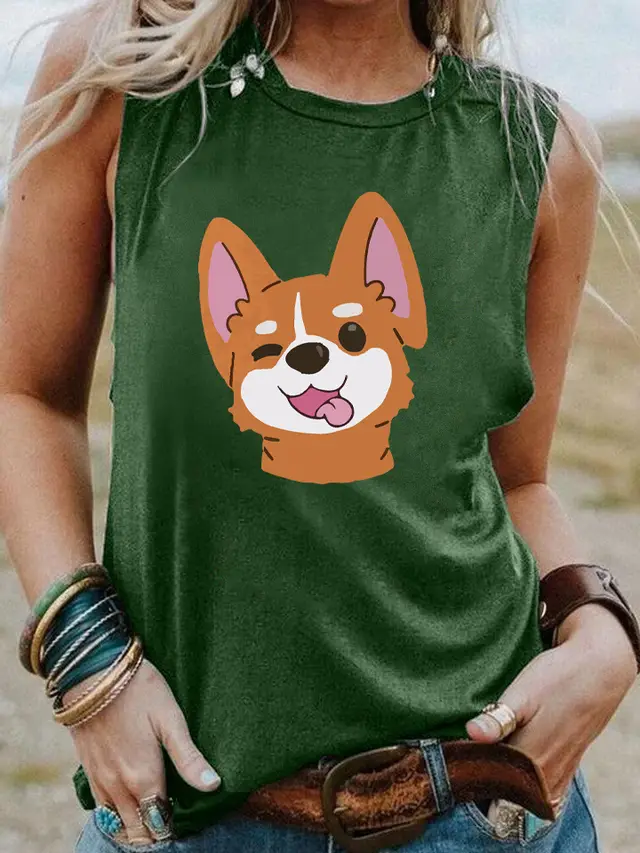 Street Loose Casual Sleeveless Vest Women Green - Shop at LoveMi