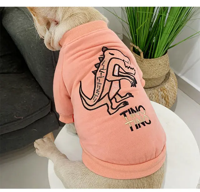 Pet Autumn And Winter Plus Velvet Dog Parent child Wear Thick Warm Cotton Coat Orange - Shop at LoveMi