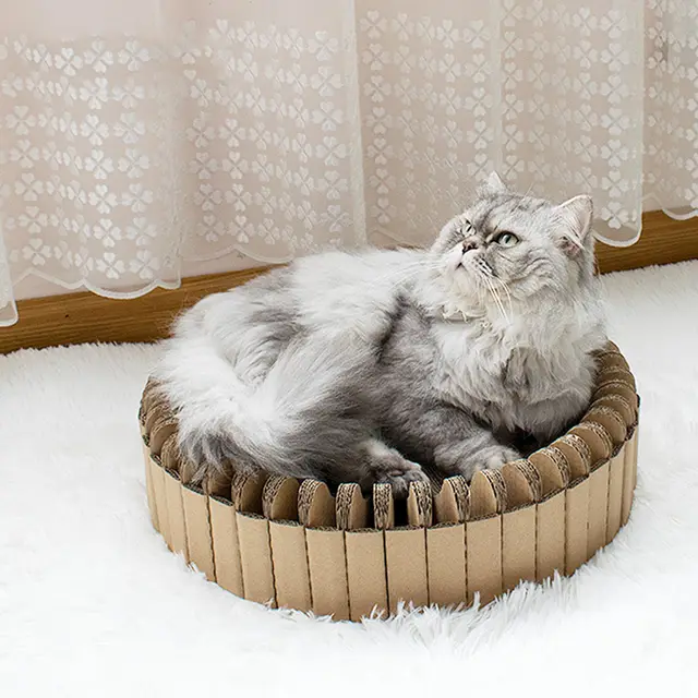 DIY Splicing Nest Corrugated Cat Scratcher - Shop at LoveMi