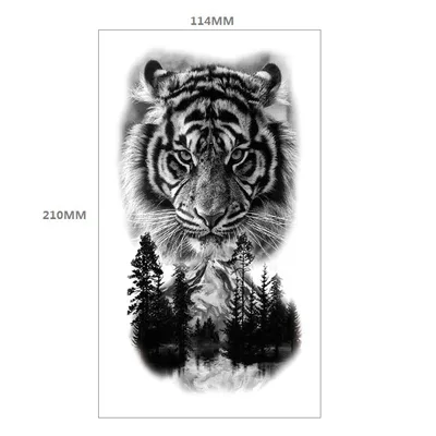 Animal Pattern Tiger Lion Half Arm Water Transfer Imitation Tattoo 7Style - Shop at LoveMi
