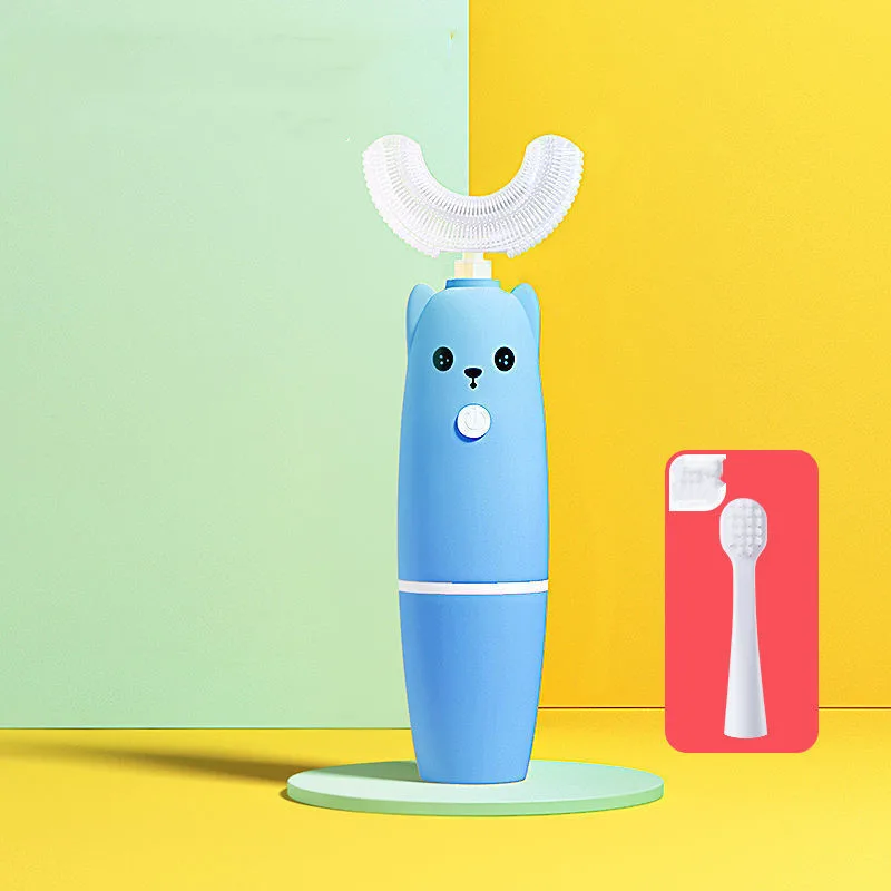 Children's U shaped Electric Toothbrush Fully Automatic Blue - Shop at LoveMi