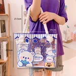 Cute Girly Heart Niche Waterproof Shoulder Bag - Blue