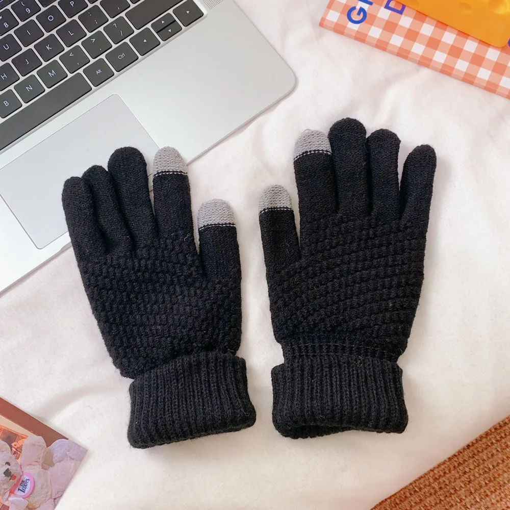 Student Japanese Girl Heart Full Finger Five finger Gloves Black - Shop at LoveMi