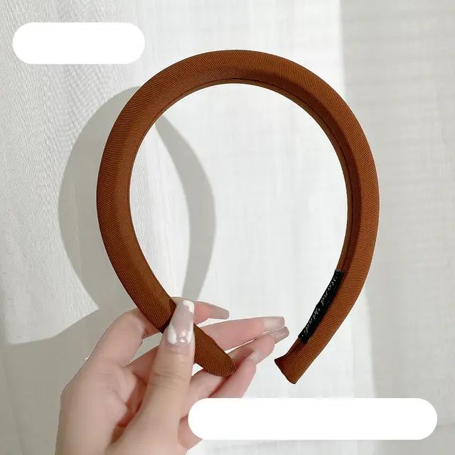 Sponge High Skull Wide Brim Press Hairband Caramel Colour - Shop at LoveMi