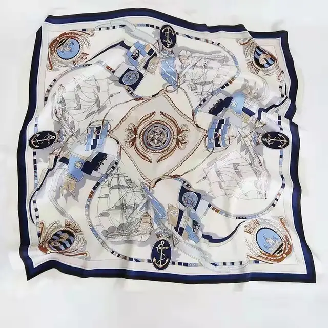 All match Korean Scarf Shawl Multi purpose Shirt White Sailing Boat - Shop at LoveMi