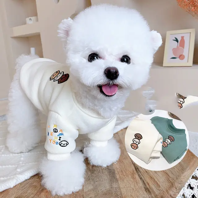 Parent child Wear Sweater Autumn And Winter Pet Dog Small Dog Clothes Winter Offwhite Pet Pack - Shop at LoveMi
