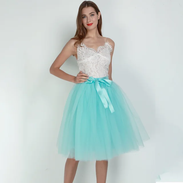 Belt 65CM European And American Puff Skirt Tulle Skirt Sky Blue - Shop at LoveMi