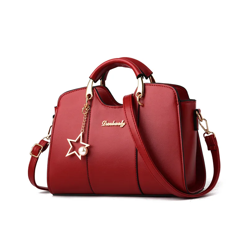 Fashion New Ladies Big Bag Large Capacity Simple Shoulder Handbag Red - Shop at LoveMi