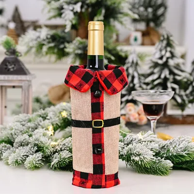 Christmas Wine Bottle Dust Cover Bag Table Decoration Home Decoration 18Color - Shop at LoveMi