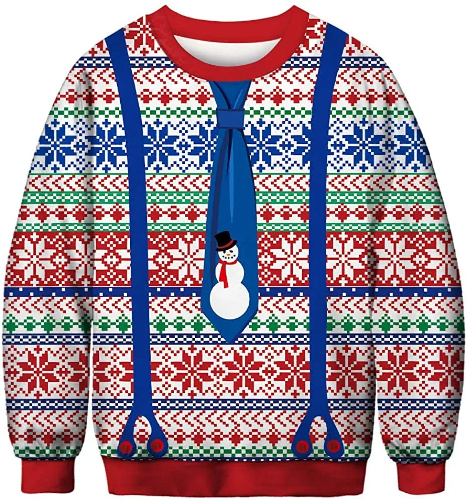 Santa Claus Christmas 3D Printed Long Sleeve Round Neck Loose Sweatshirt Yl0021 3Xl - Shop at LoveMi