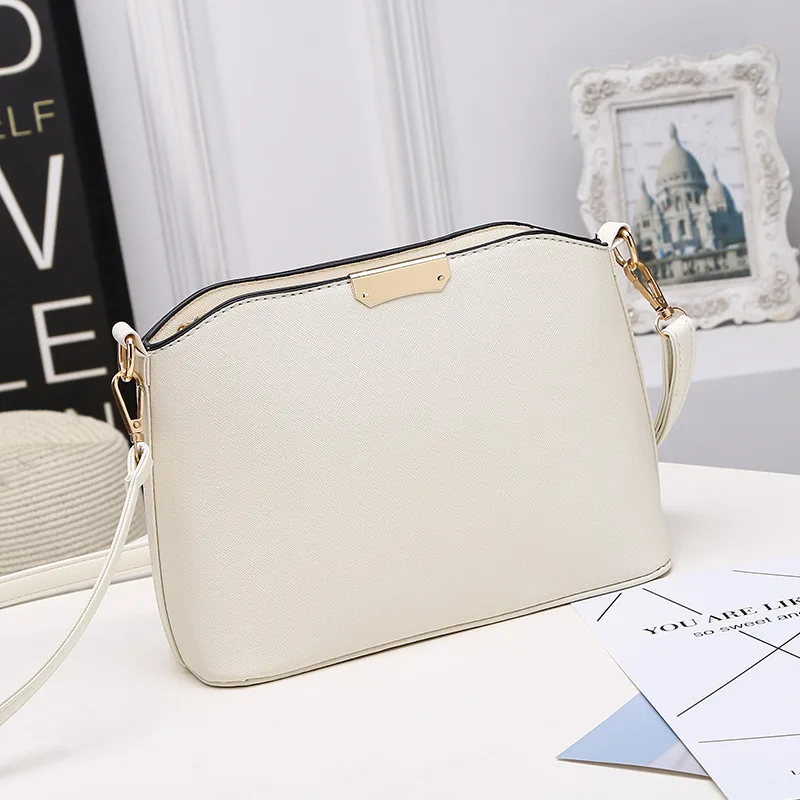 Women's Shell One shoulder Messenger Bag White - Shop at LoveMi