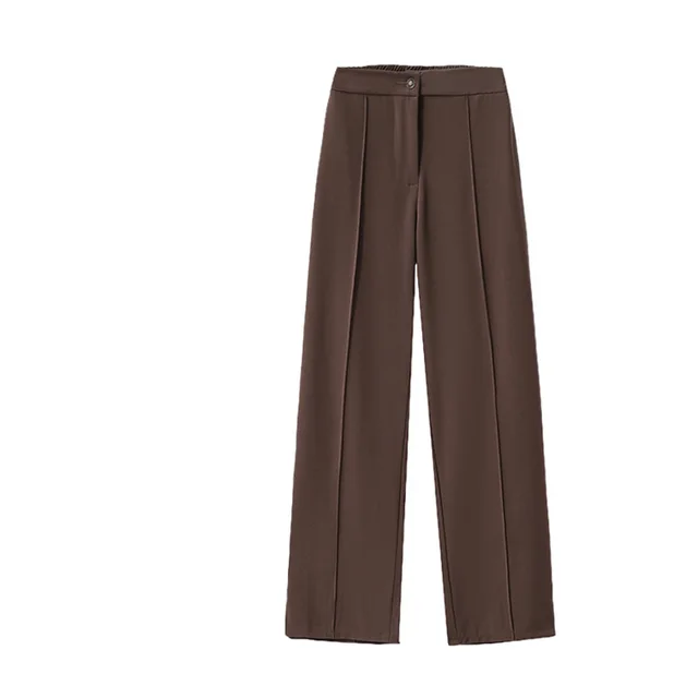 Women's Tail Early Autumn Warehouse Large Size Drape Slimming Suit Pants Coffee - Shop at LoveMi