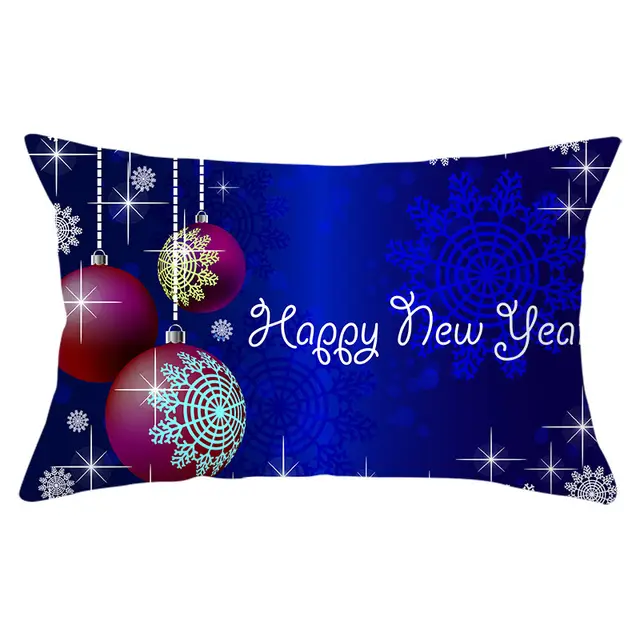 Blue Series Christmas Peach Skin Waist Pillowcase 15 Style - Shop at LoveMi