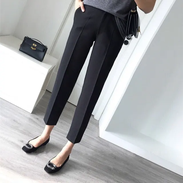 Cigarette Pants Casual Pants Feet Pants Black - Shop at LoveMi