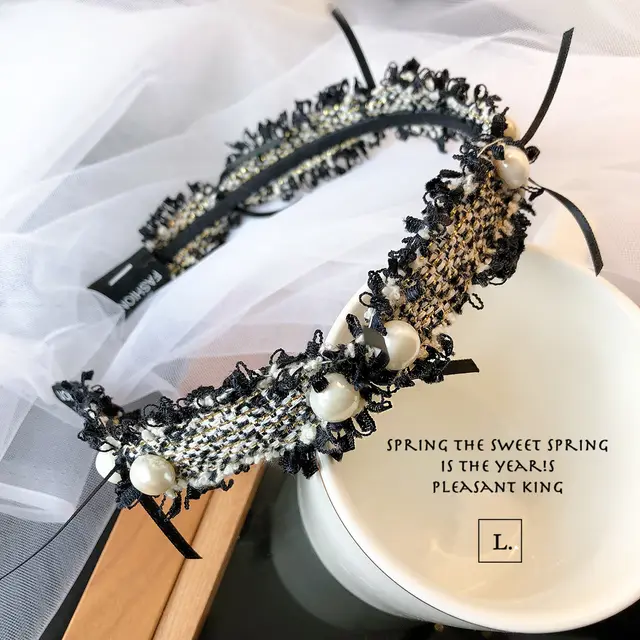 Card Headwear Student Women's Wide Hair Band Pearl Models - Shop at LoveMi
