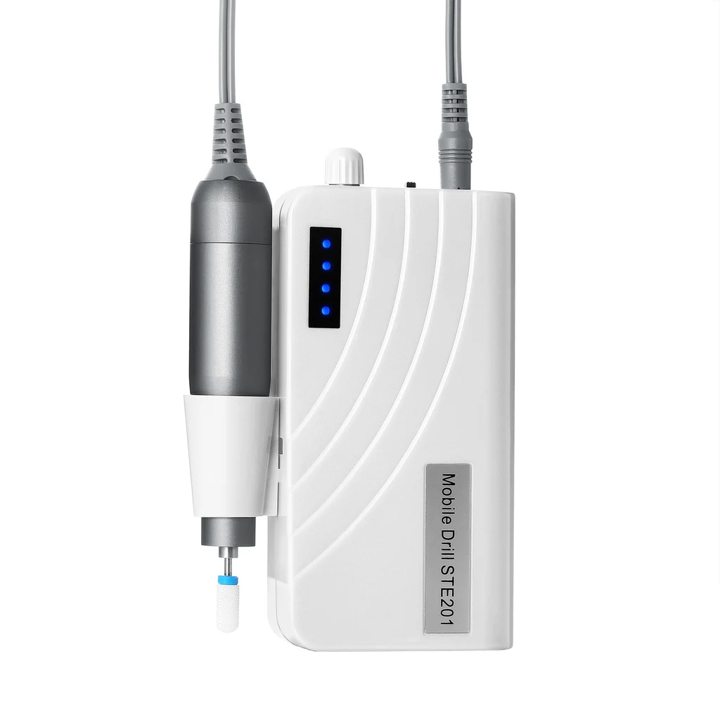 Rechargeable Nail Polisher, Nail Pen Polisher Portable Nail Remover - White