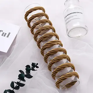 Horsetail Rope Headdress Mori Women Rubber Band - Coffee Color