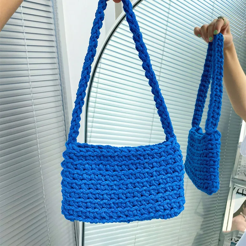 Women's Single Shoulder Armpit Bag Summer Simple Blue - Shop at LoveMi
