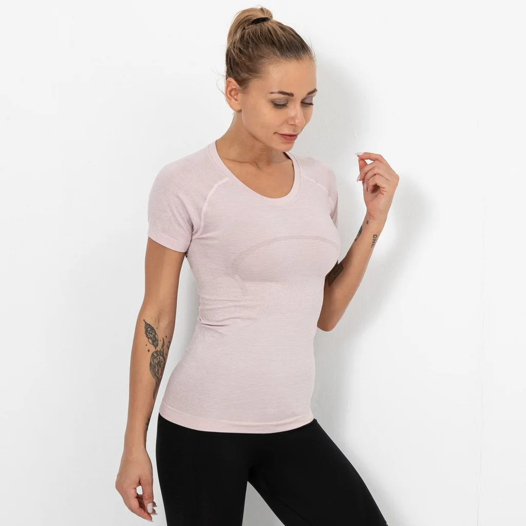 Seamless Vest Female Sexy Quick-drying Yoga Workout Clothes - Pink