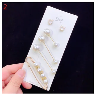 Brooch Pin Overalls Waist Opening Pearl Pin Buckle Clothes Fixed - 2 Style