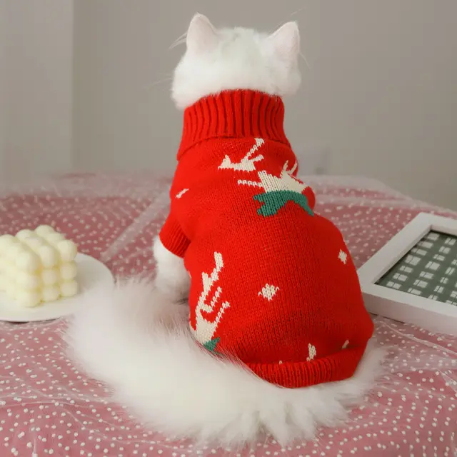 Cat Clothes For Fall Kittens To Prevent Shedding Red - Shop at LoveMi