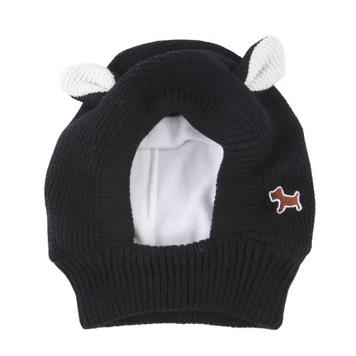 Knitted Large Dog Golden Retriever Warm And Windproof Hat Black - Shop at LoveMi
