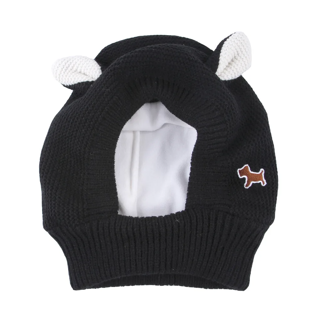 Knitted Large Dog Golden Retriever Warm And Windproof Hat Black - Shop at LoveMi